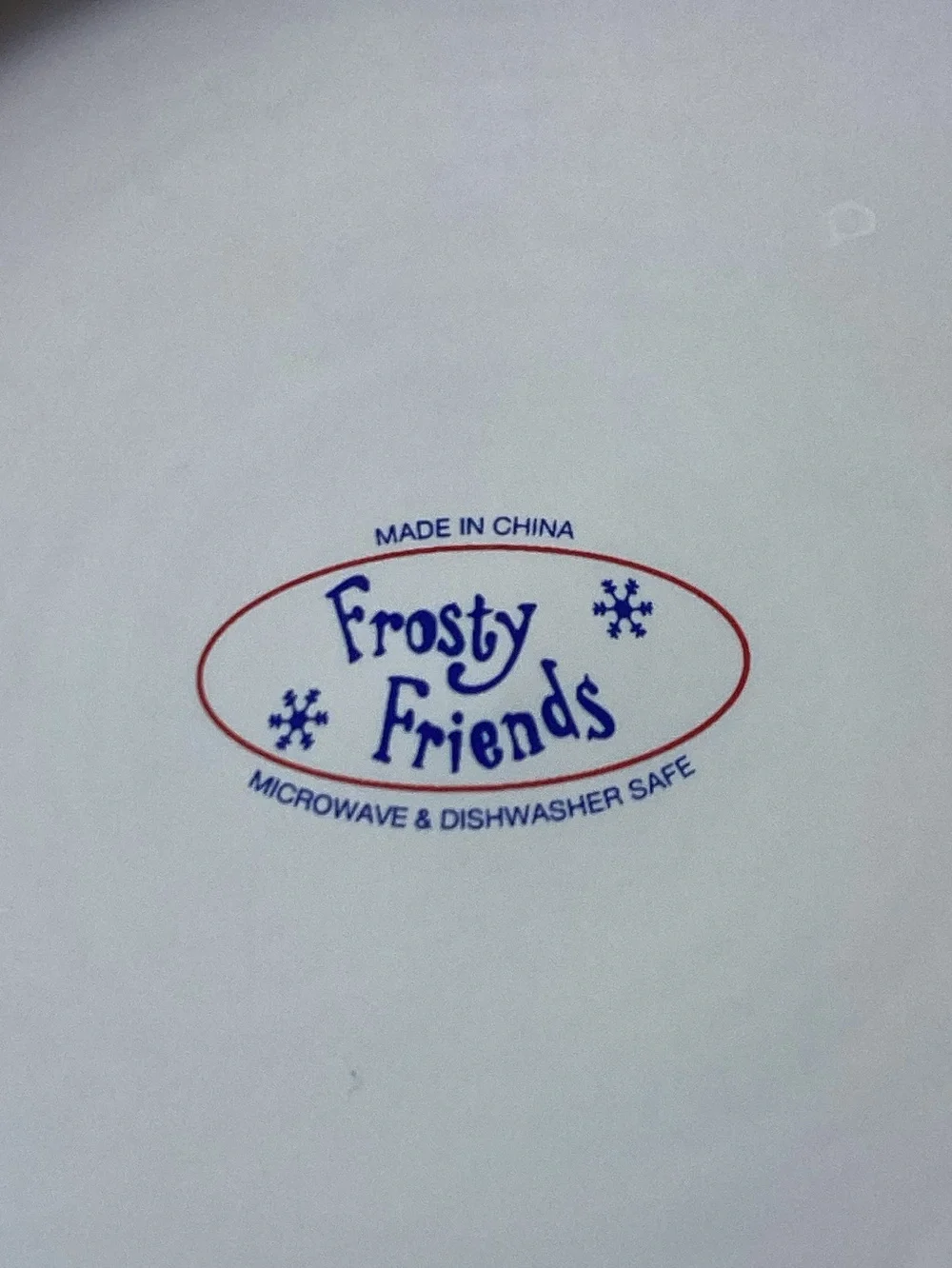 Frosty Friends Ceramic Dinner Plates - set of 3